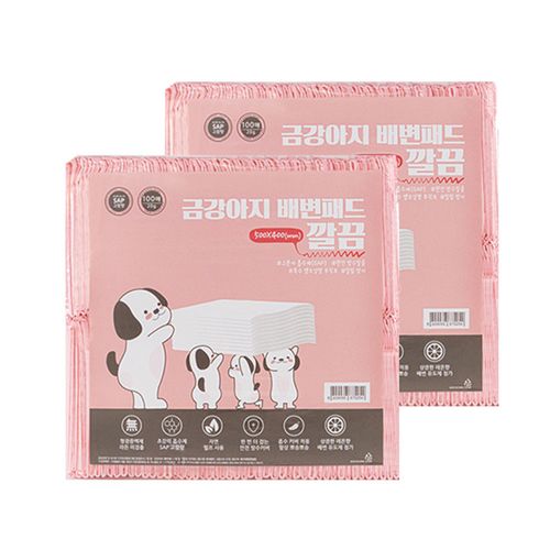 금강아지 배변패드 깔끔 50X40, (100매 x 2)