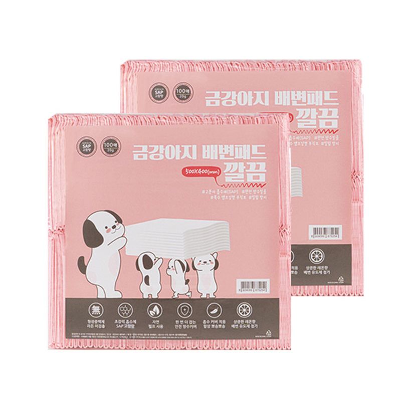 금강아지 배변패드 깔끔 50X40, (100매 x 2)