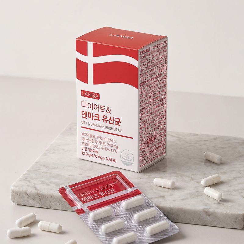 랑가 10억 보장 다이어트 & 덴마크 유산균 430mg x 30캡슐 1박스