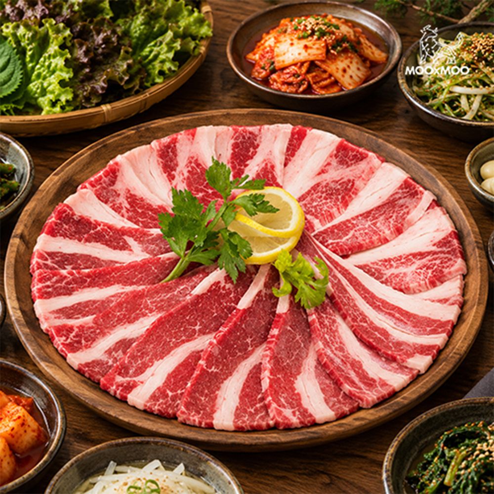[무무상회] 미국산 초이스 소고기한판 800g(부채살+척아이롤+업진살+우삼겹)