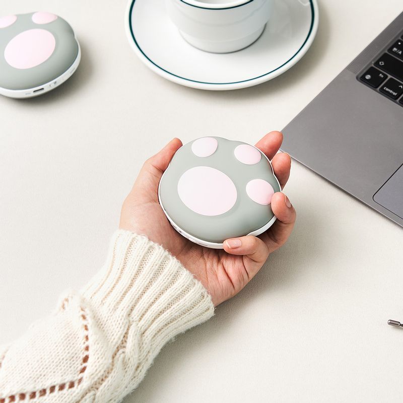 단미 고양이 양면발열 USB 충전식 휴대용 손난로 보조배터리 5000mAh