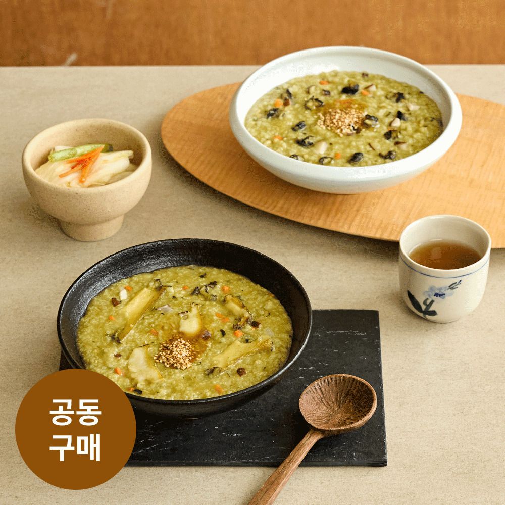 [공동구매] 원물 가득! 제주 로컬 맛집 '성산봄' 유채전복죽 & 프리미엄 보말죽(4팩)