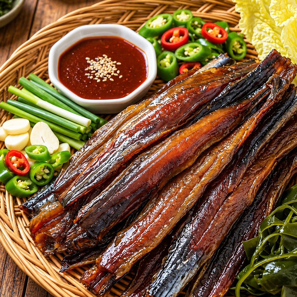 해풍맞은 쫀득한 겨울 별미! 구룡포 꽁치 과메기 단품/야채세트