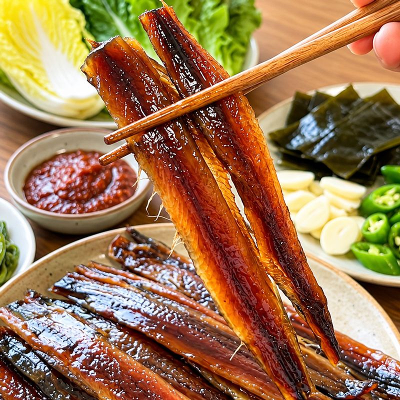 해풍맞은 쫀득한 겨울 별미! 구룡포 꽁치 과메기 단품/야채세트