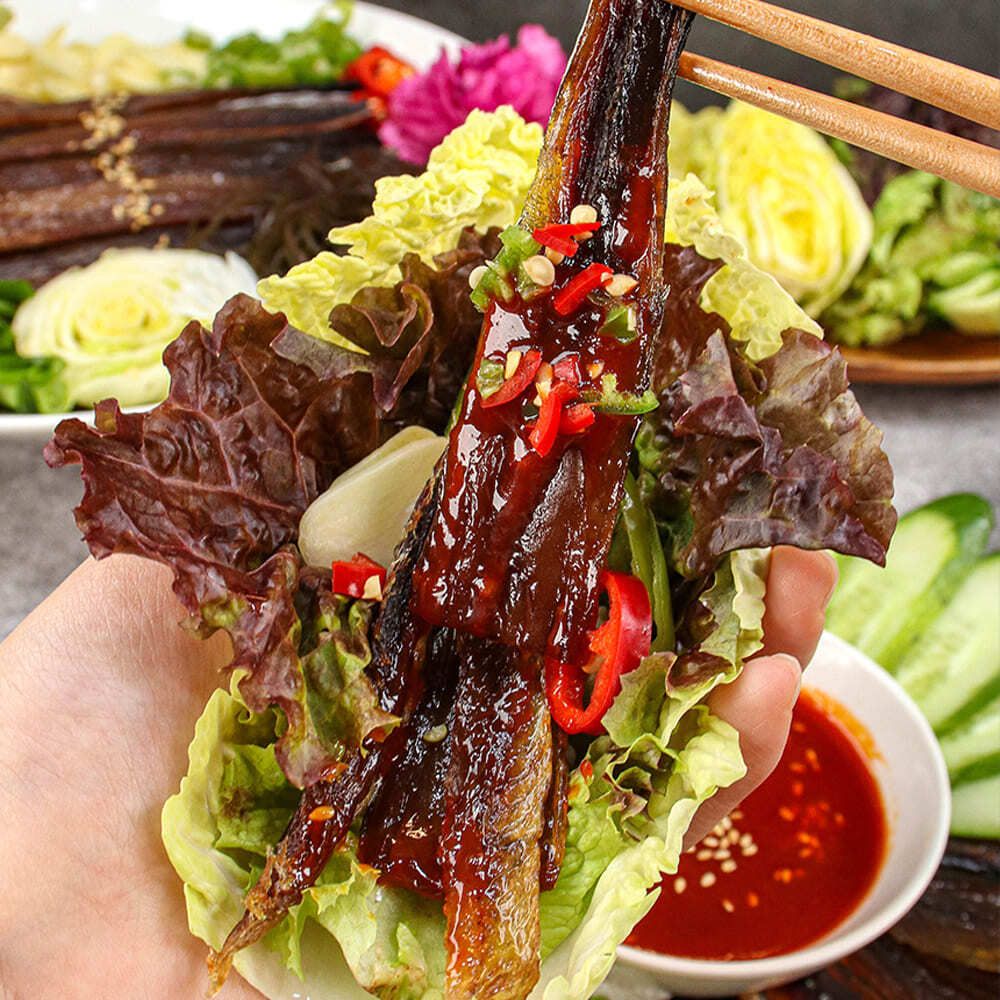 해풍맞은 쫀득한 겨울 별미! 구룡포 꽁치 과메기 단품/야채세트