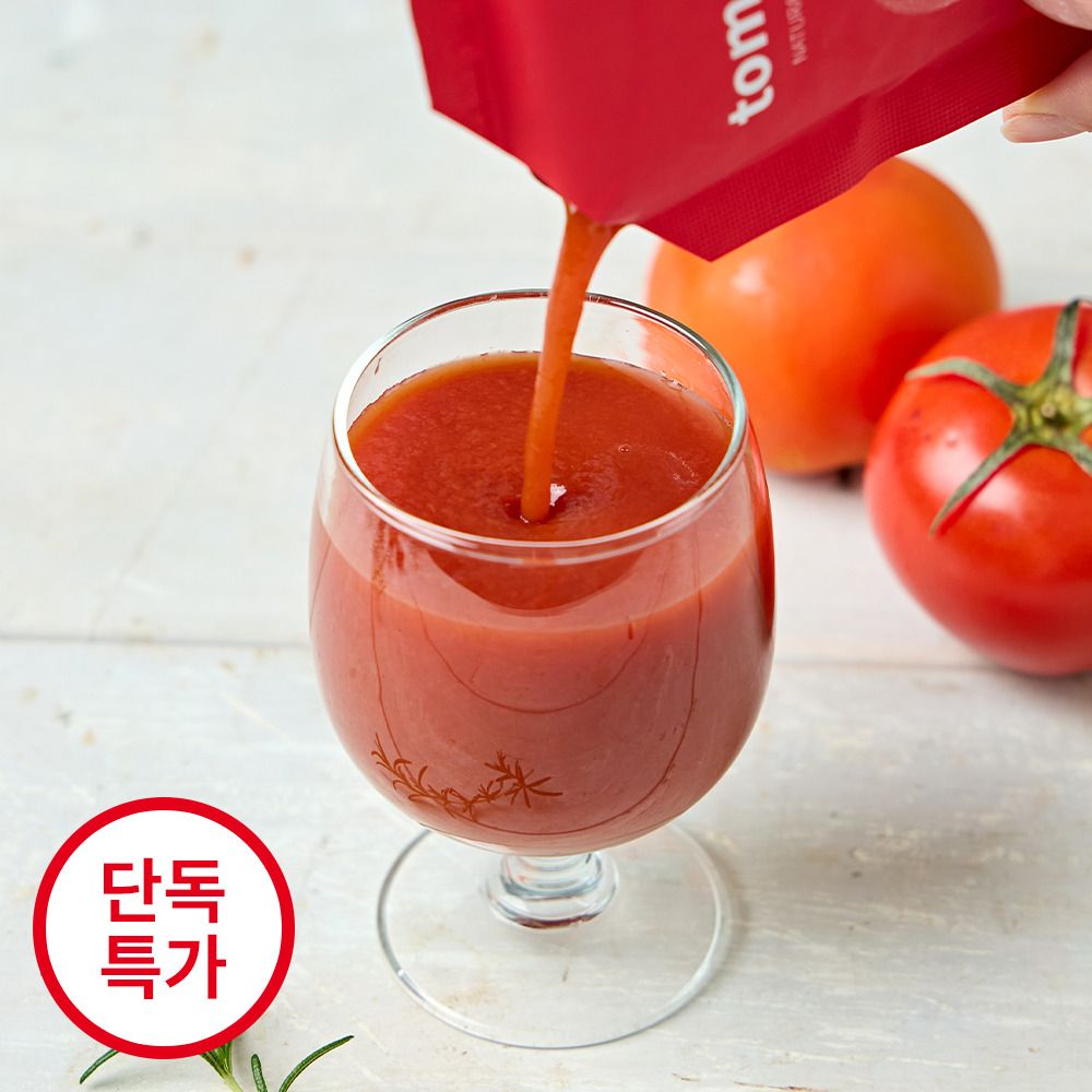 [단독특가] 익히고 곱게 갈아 진한 풍미! 토마데이 토마토 주스