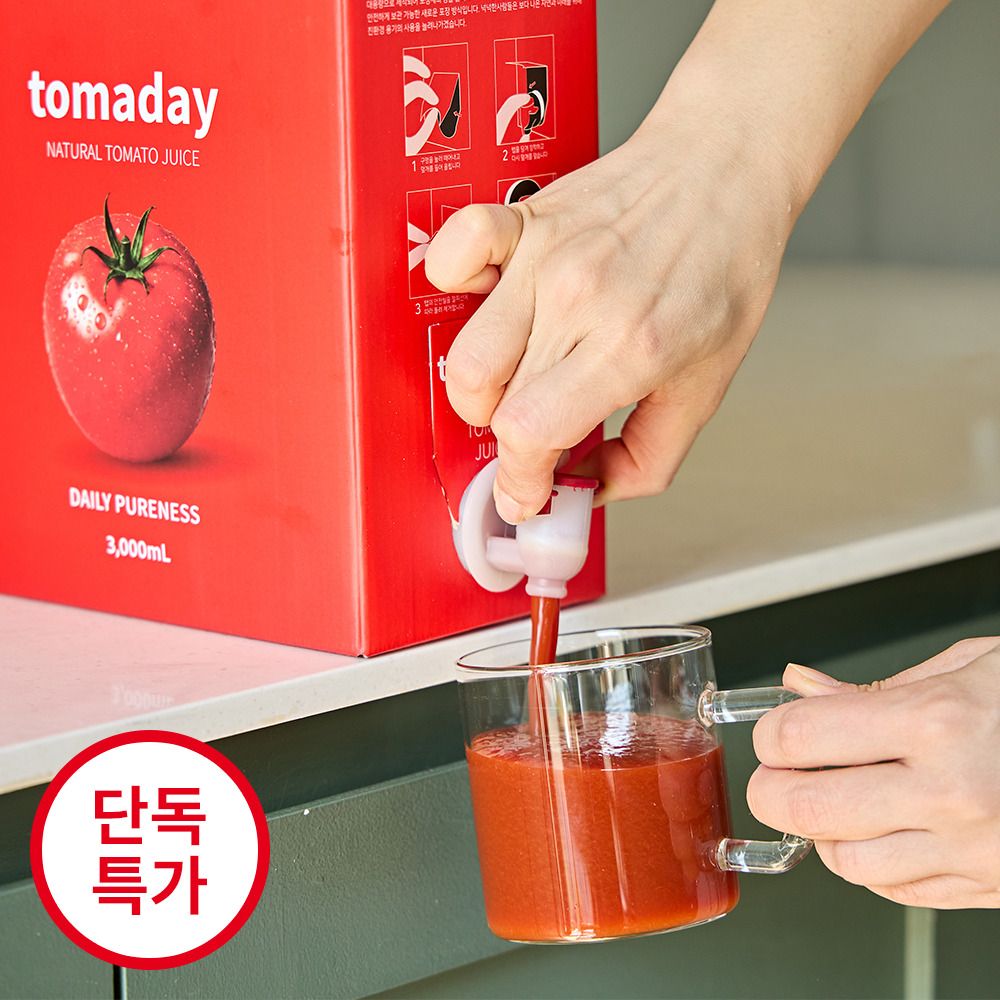 [단독특가] 익히고 곱게 갈아 진한 풍미! 토마데이 토마토 주스