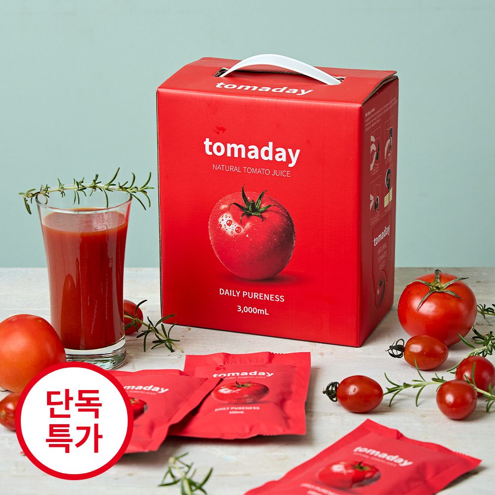 [단독특가] 익히고 곱게 갈아 진한 풍미! 토마데이 토마토 주스