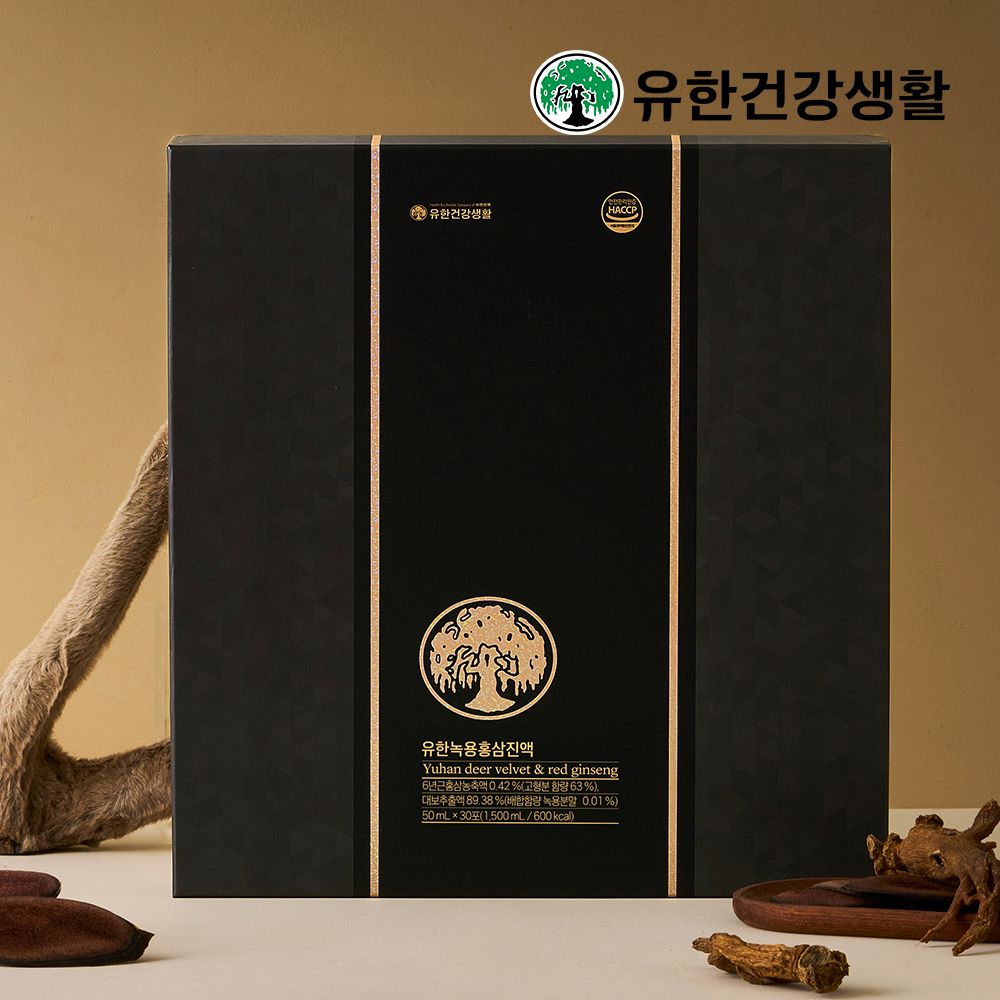 [유한건강생활] 유한 녹용 홍삼진액 1박스(50mlx30포)