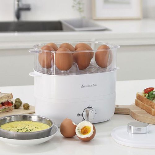 라쿠진 다용도 2단 계란찜기 화이트
