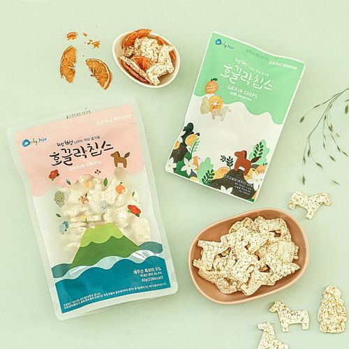 호끌락칩스 60g*4ea/감귤쌀칩 25g*4ea