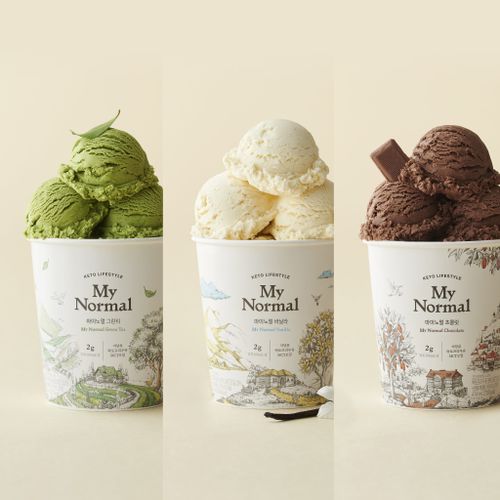 마이노멀 저당 아이스크림 3/6 set (바닐라, 초콜릿, 그린티)