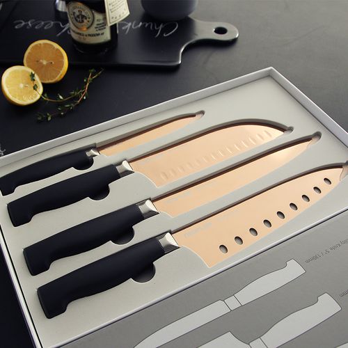 티타늄 칼 4P SET (로즈골드)