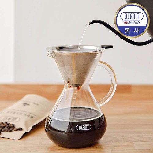 플랜잇 스텐 유리 드리퍼 세트 600ml