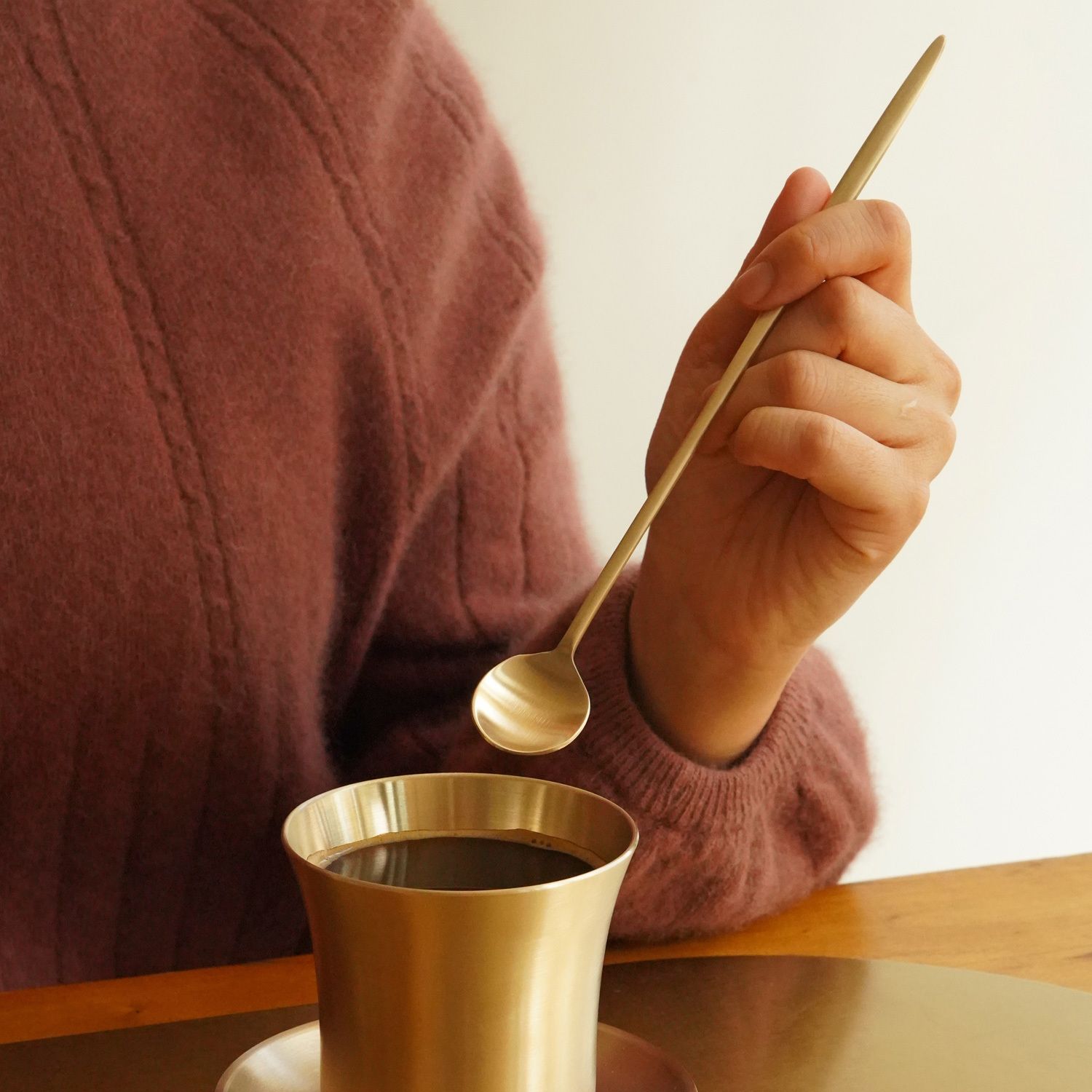 [놋담] 방짜유기 롱 드링크 스푼