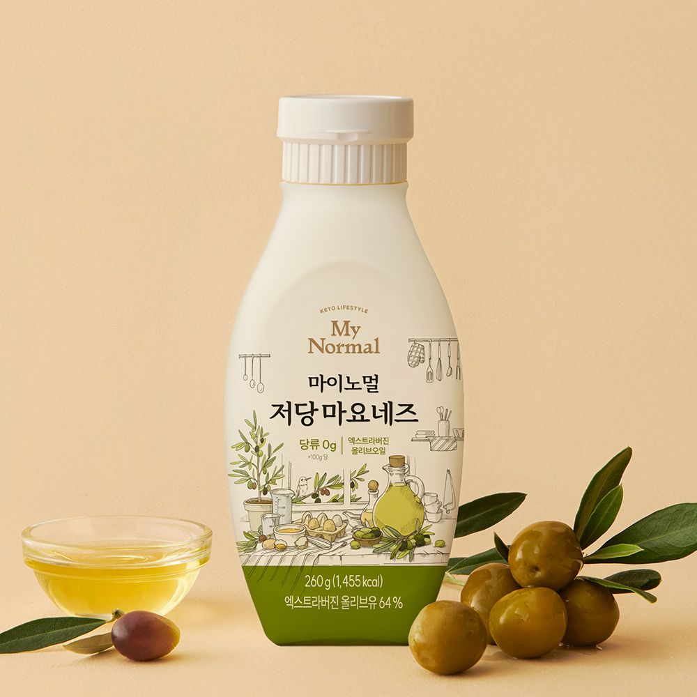 [마이노멀] 엑스트라버진 올리브유로 만든! '저당 마요네즈'(260g/1kg)