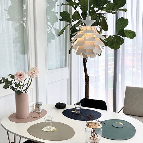 르엔미 조약돌 양면 방수 가죽테이블매트