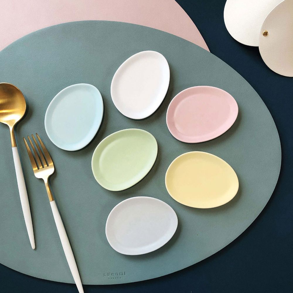 르엔미 조약돌 도자기 수저받침