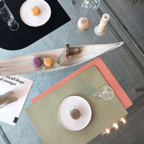 르엔미 사각 양면 방수 가죽테이블매트