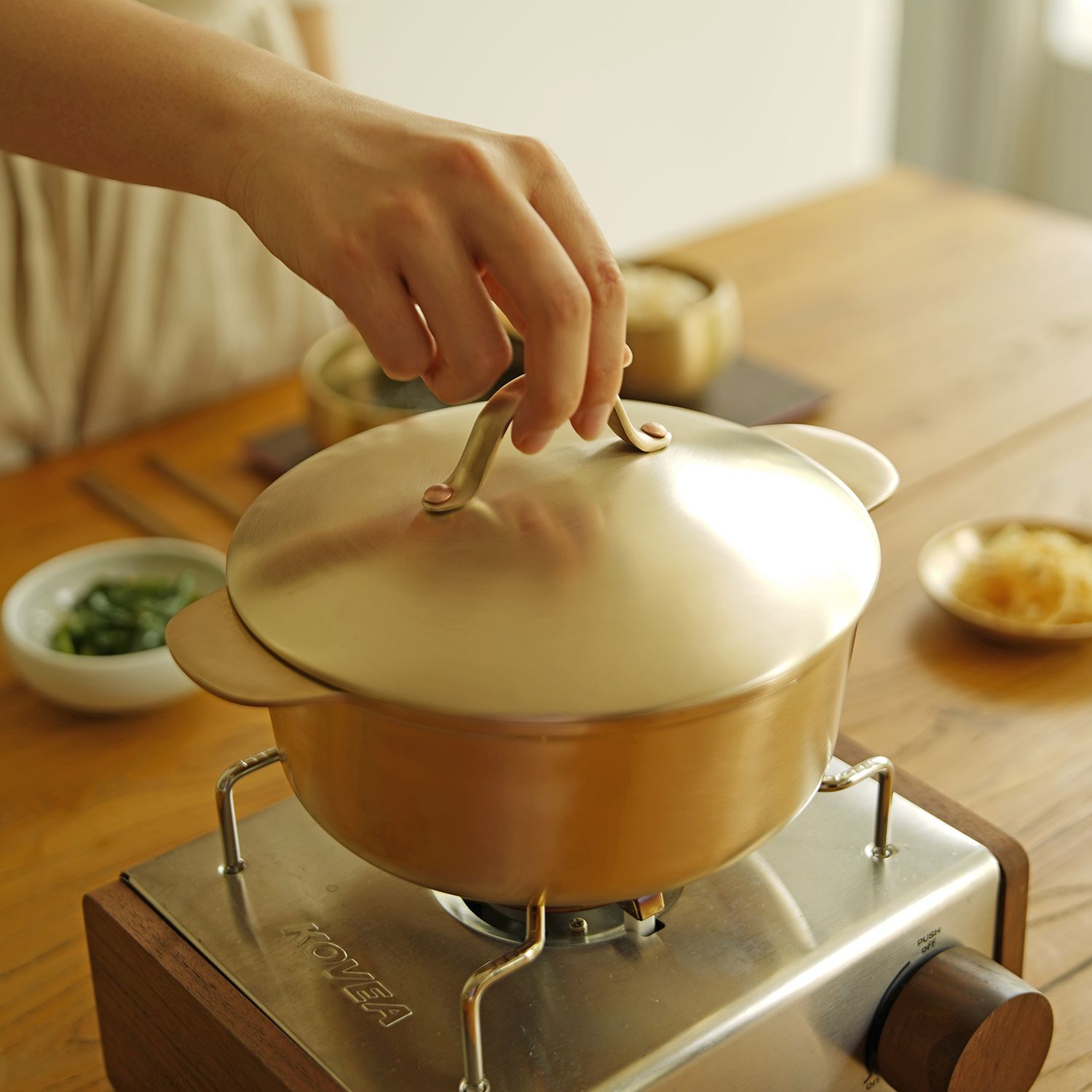 [놋담] 직화 유기 방짜유기 모던냄비 소