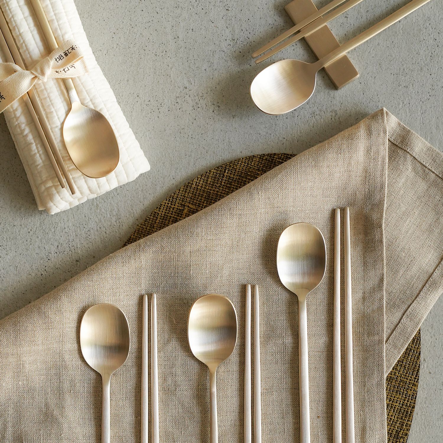 [놋담] 방짜유기 프리미엄 단하수저 5인세트