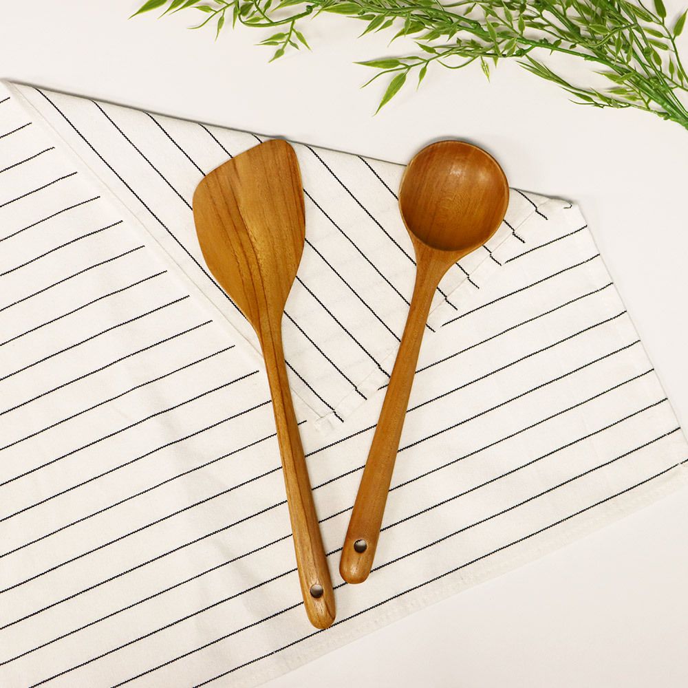 [파뷔에] 티크 우드 항균 조리도구 2종 세트 (C타입)