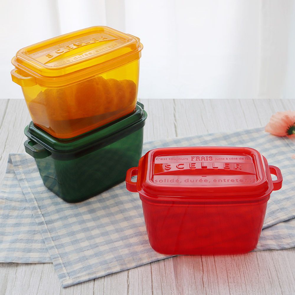 (1+1) 실리 젤리 푸드박스 1000ml (총2P) BPA FREE 국내생산 밀폐용기 3color