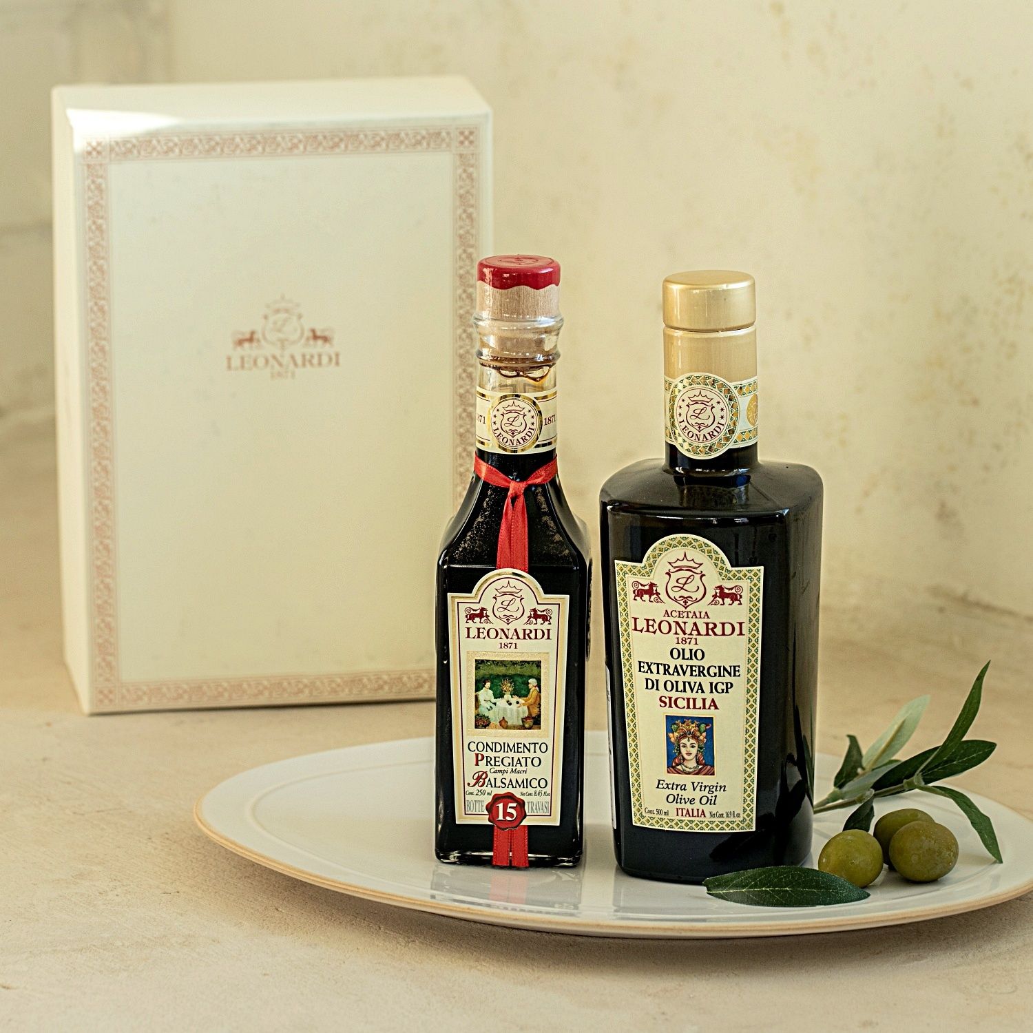 [레오나르디] 15년산 콘디멘토 발사믹 250ml + 올리브 오일 500ml 