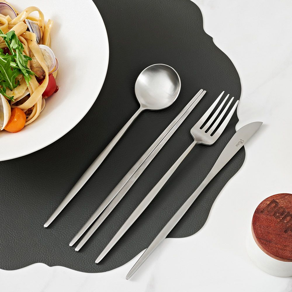 플리비체 국내산 스텐304 디너 4종세트 (스푼+젓가락+포크+나이프)