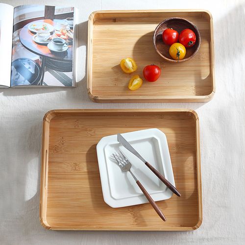 푸코 뱀부 손잡이 사각트레이(2size)