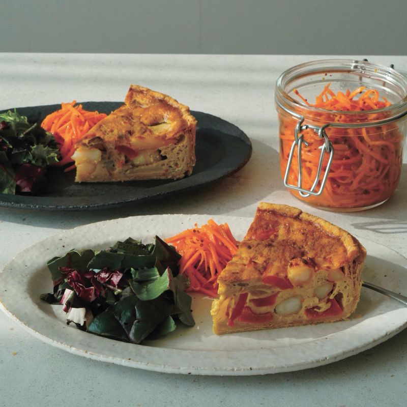 쉬림프 커리 키슈