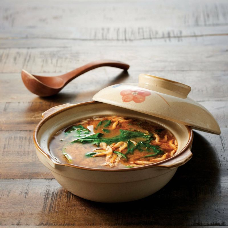 보리새우 시금치 된장국