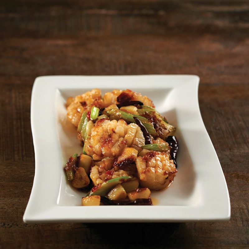 통마늘 관자볶음