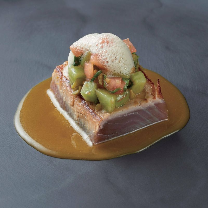 오렌지 생강 소스 참치 구이