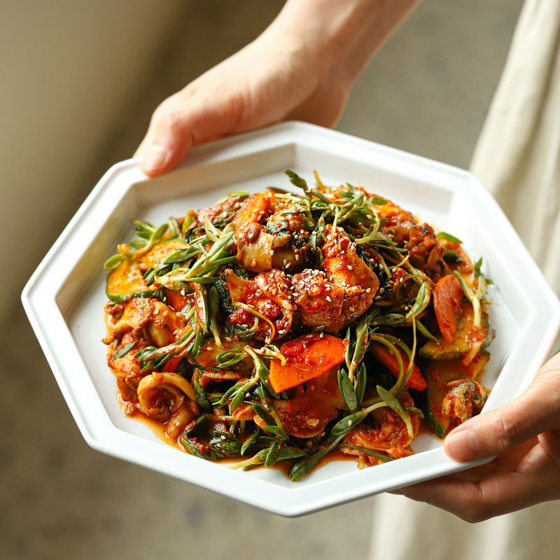 돌나물골뱅이무침,골뱅이무침,돌나물,봄나물