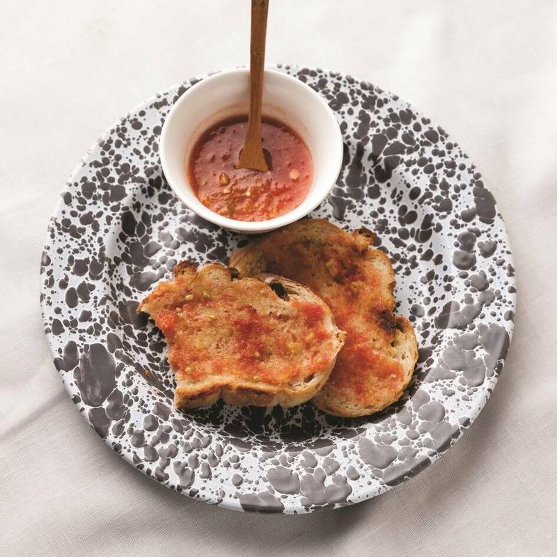 토마토 마늘 토스트