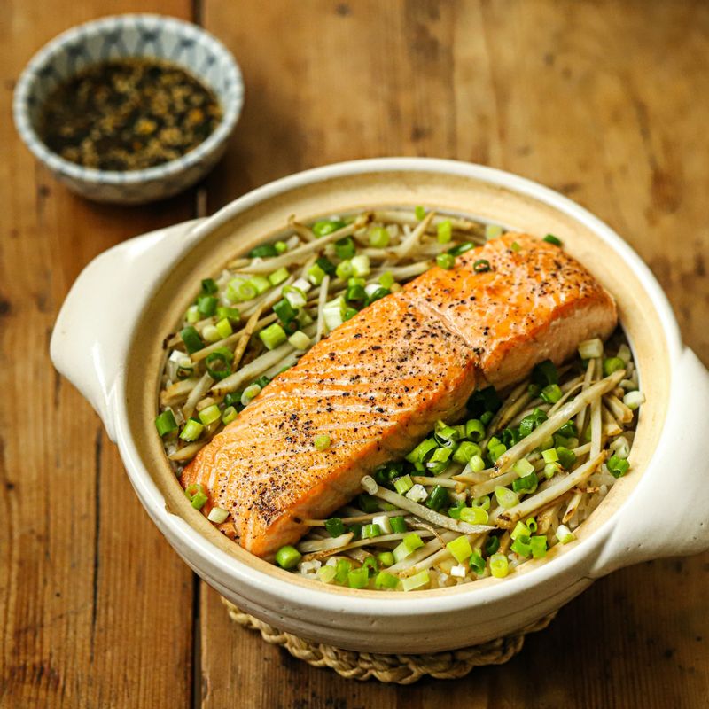 연어솥밥,솥밥,연어우엉솥밥,우엉,연어,초대요리