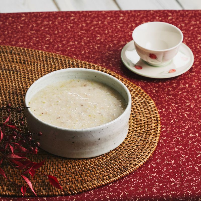 대구살 무 표고버섯죽