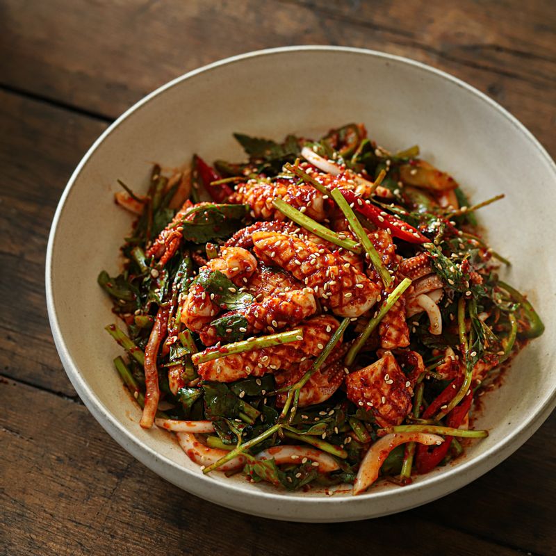 한치,한치초무침,오징어,오징어무침,반찬,술안주,안주,소주