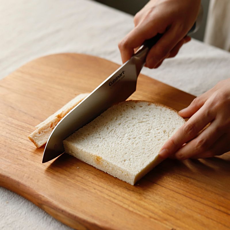 식빵은 테두리를 자르고 밀대를 이용해서 평평하게 밀어주세요.
(자투리 식빵은 믹서에 갈아 빵가루로 활용해도 좋고, 식빵 러스크로 만들어 드셔도 좋답니다)