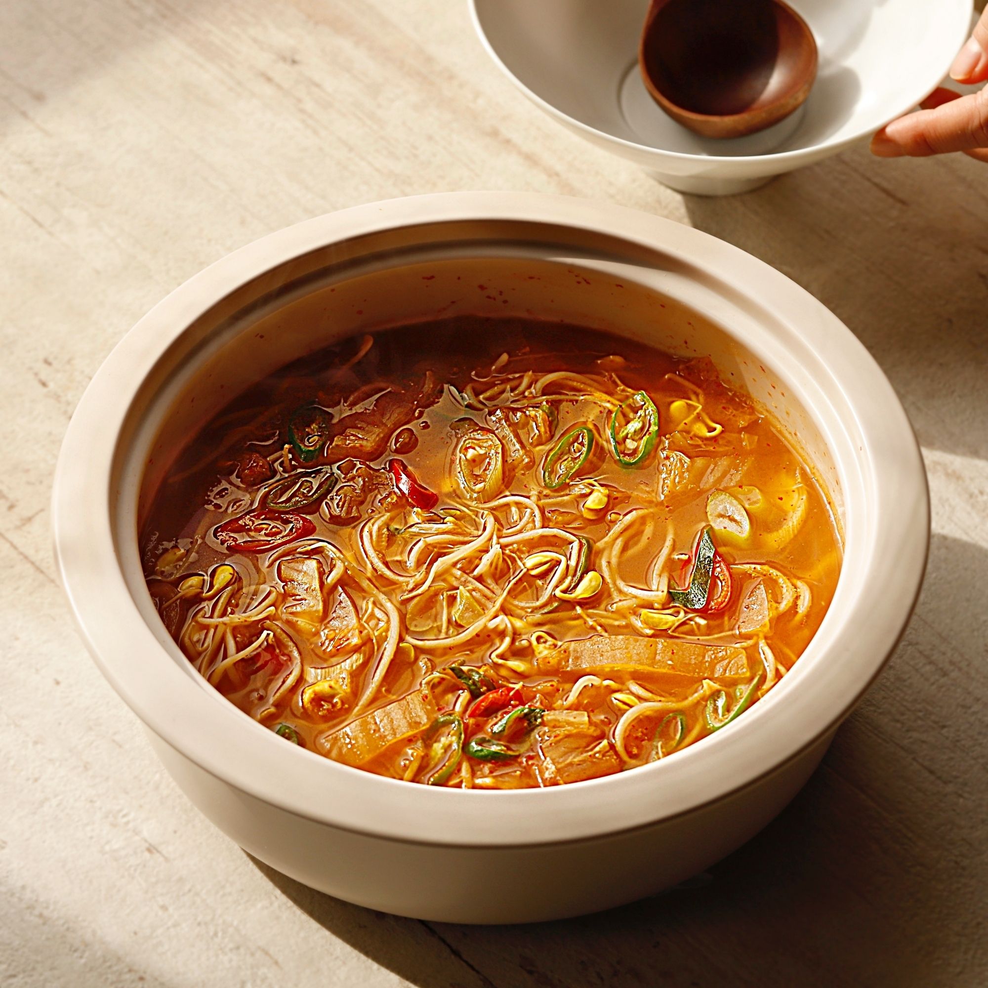채식 김치 콩나물국