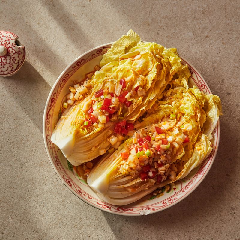 초대요리, 사천요리, 알배추, 중식, 찜요리, 스팀, 레인지, 굴소스, 사이드메뉴, 매운요리