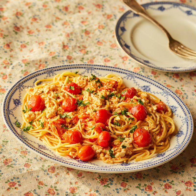 간단요리, 홈파티, 메인요리, 파스타, 면요리, 페타치즈, 치즈, 방울토마토