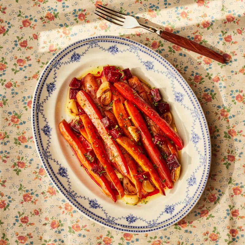 초대요리, 다이어트, 뿌리채소, 구이, 건강식, 비건, 채식, 메이플시럽, 사이드메뉴