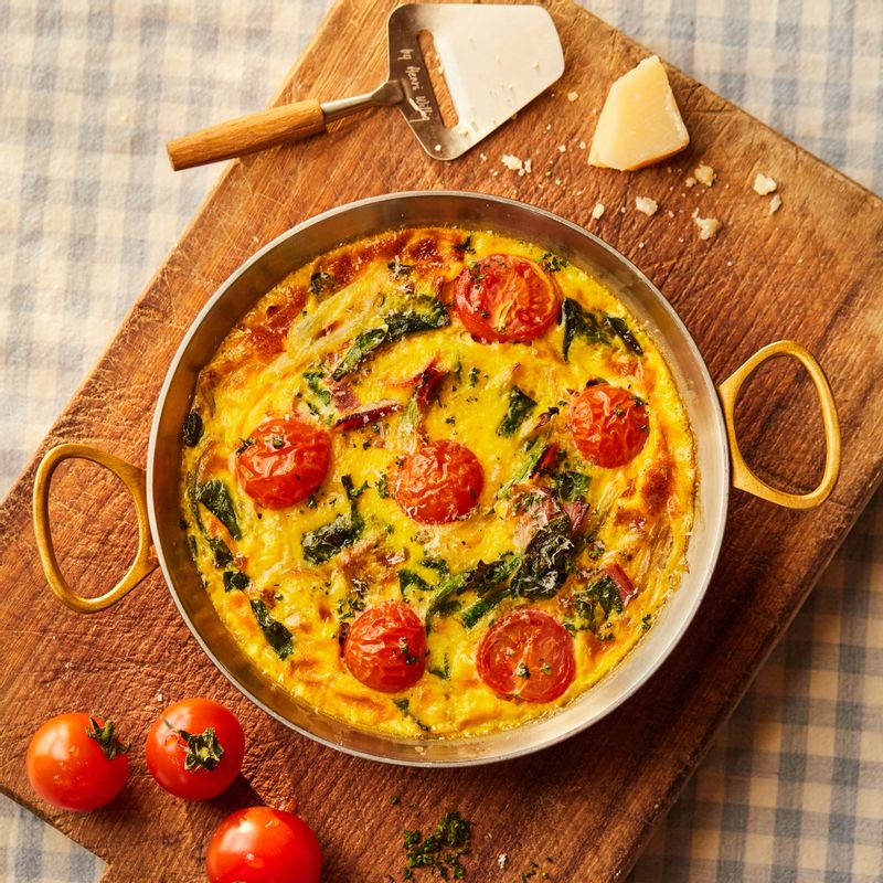 홈파티, 간식, 초대요리, 브런치, 오믈렛, 프리타타, 시금치, 치즈, 모짜렐라치즈, 양식, 방울토마토, 모짜렐라치즈