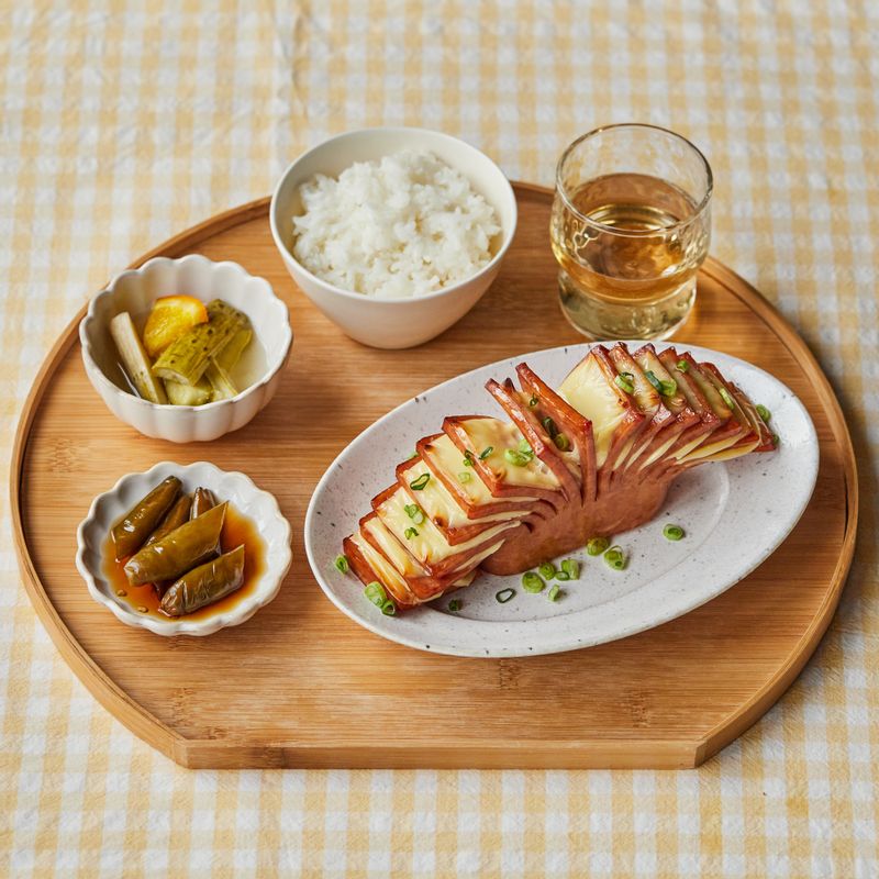 간단요리, 반찬, 스팸, 자취요리, 햄, 치즈, 체다치즈, 간편식, 아침메뉴