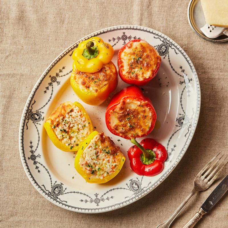 완성된 컵 리조또를 접시에 담아 맛있게 즐겨주세요.