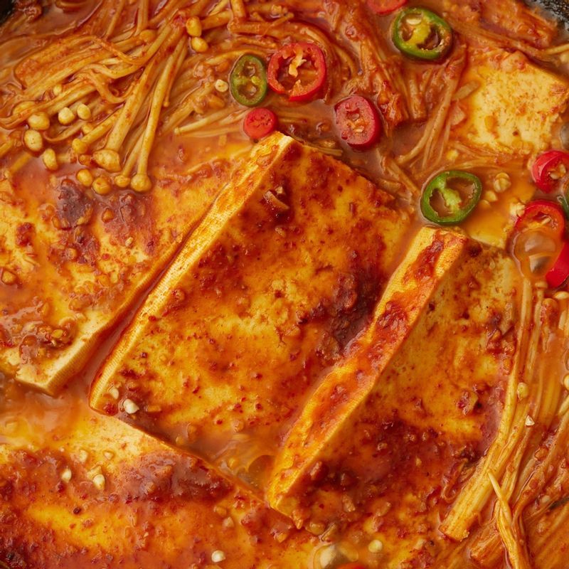 완성된 참치두부조림을 밥과 함께 맛있게 즐겨주세요.
