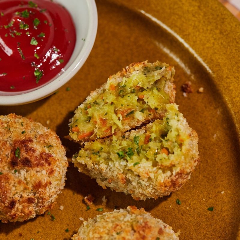 노릇하게 튀겨낸 크로켓은 케첩이나 칠리소스를 곁들여 맛있게 즐겨주세요.