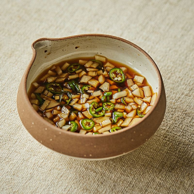 소스 재료의 청양고추는 링으로 썰고, 양파는 굵게 다져 소스 재료와 섞어주세요.